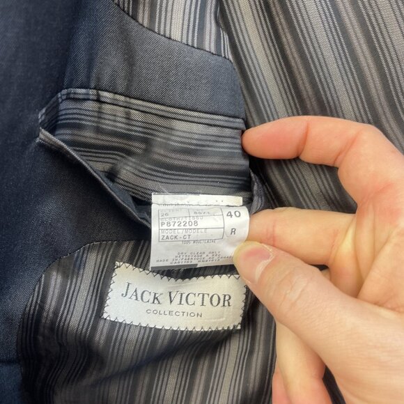 Jack Victor Collection Zack CT Sport Coat Jacket Men's 40R Wool Grey Super 120's - Picture 10 of 12